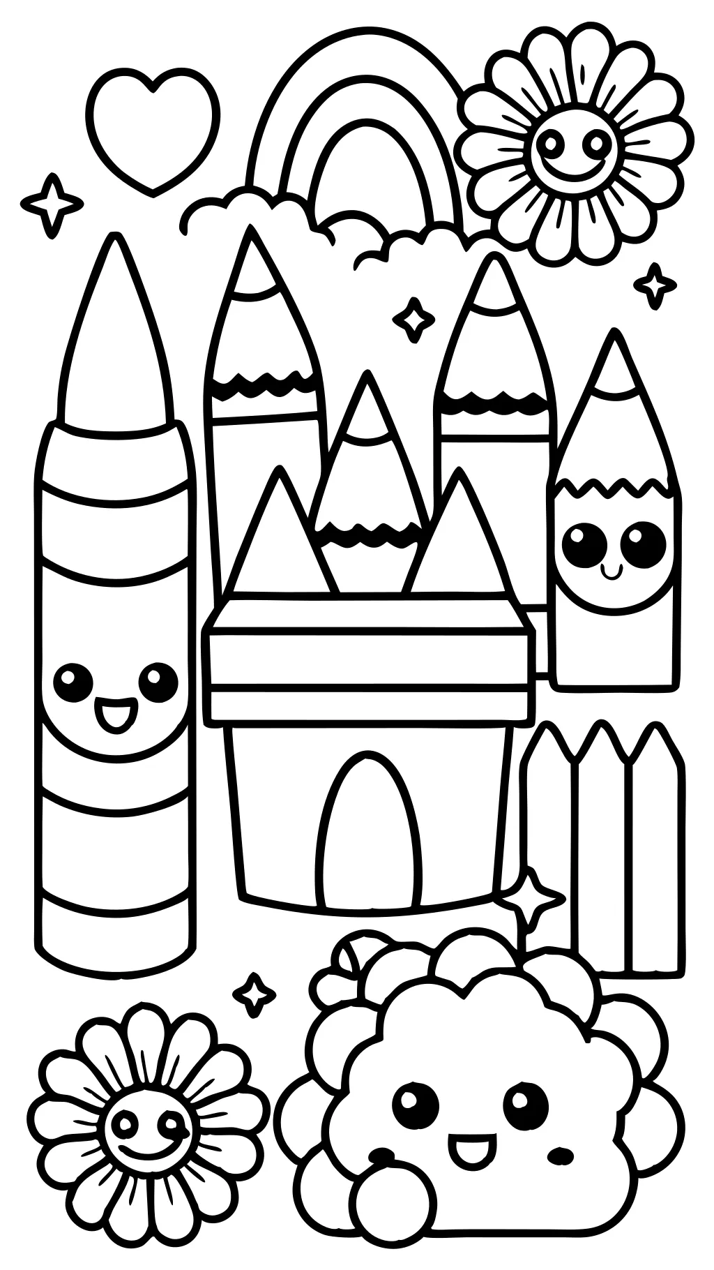 coloring pages of crayons